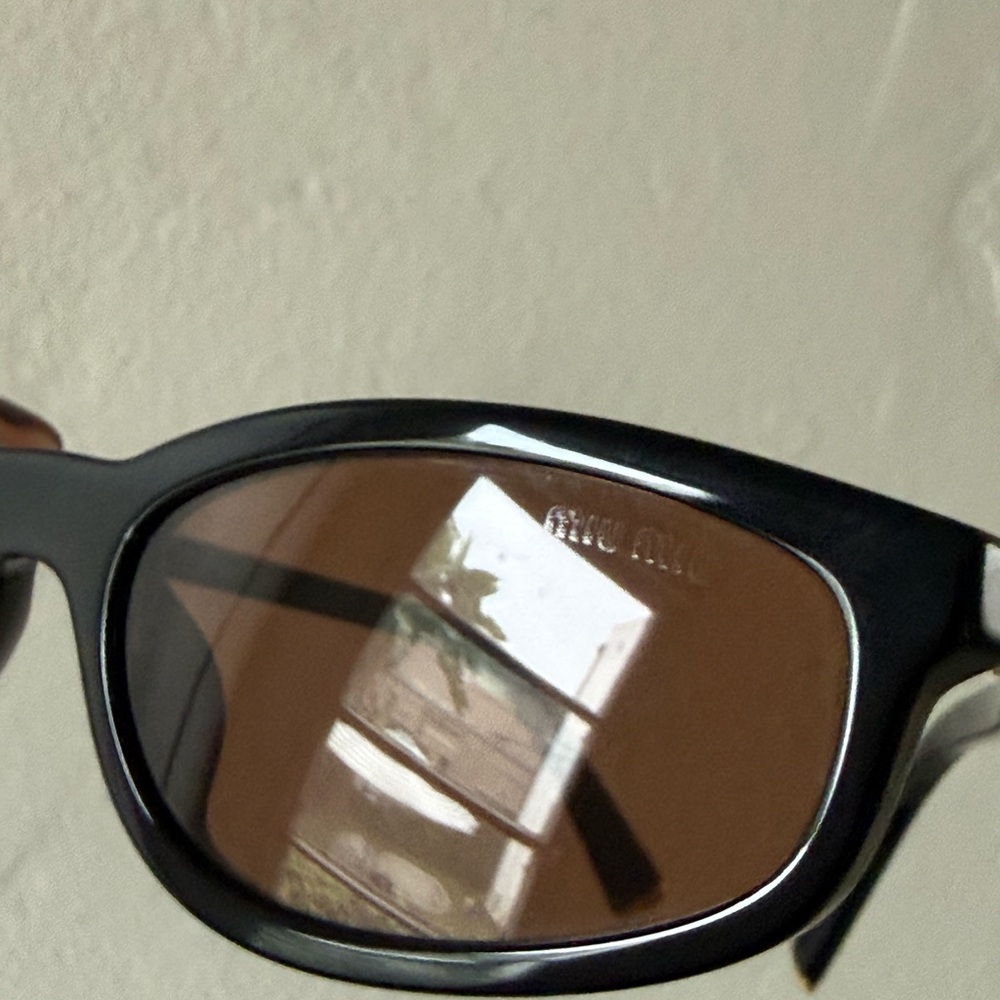 Miu Miu Regard Sunglasses Black/Brown - Picture 11 of 12